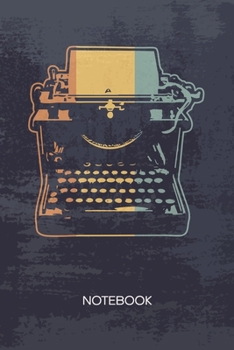 BULLET DOTTED JOURNAL: Nostalgia Lover Notebook Dotted Grid a5 6x9 120 Pages - Typewriter Planner Steampunk Diary Retro Party - Vintage Lover 90s Kids Gift Idea for Men and Women