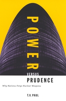 Paperback Power Versus Prudence: Why Nations Forgo Nuclear Weapons Book