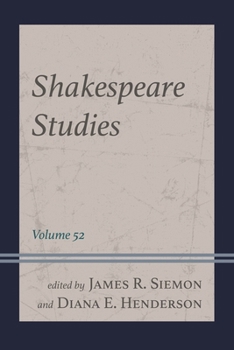 Hardcover Shakespeare Studies: Volume 52 Book