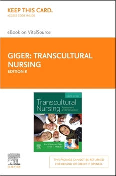Misc. Transcultural Nursing - Elsevier eBook on Vitalsource (Retail Access Card): Assessment and Intervention Book