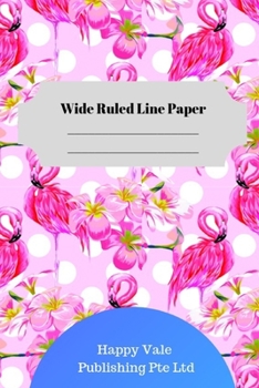 Paperback Cute Flamingo Theme Wide Ruled Line Paper Book