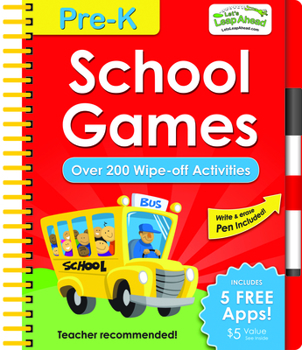Spiral-bound Let's Leap Ahead Pre-K School Games Book