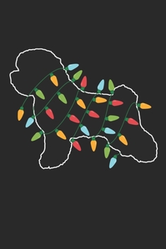 Bichon Frise with Christmas Lights - Christmas Notebook - Bichon Frise Diary - Dog Journal - Christmas Gift for Dog Lover: Medium College-Ruled Journey Diary, 110 page, Lined, 6x9 (15.2 x 22.9 cm)