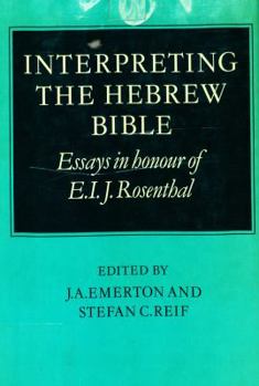Interpreting the Hebrew Bible: Essays in Honour of E. I. J. Rosenthal (University of Cambridge Oriental Publications)