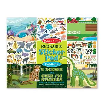 Toy Reusable Sticker Pad Habitats Book