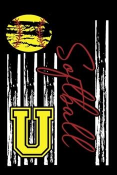 Softball: Journal For Girl Monogram Letter U Notebook