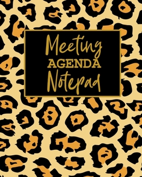 Meeting Agenda Notepad: 8 x 10 inches, 50 pages