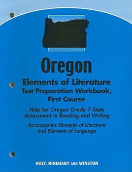 Paperback Oregon Elements of Literature Test Preparation Workbook First Course Book