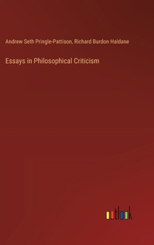 Hardcover Essays in Philosophical Criticism Book