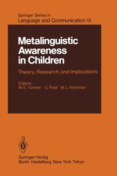 Paperback Metalinguistic Awareness in Children: Theory, Research, and Implications Book