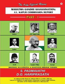Paperback Mahatma Gandhi Assassination: J.L. Kapur Commission Report - Part - 1 Book