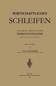Paperback Wirtschaftliches Schleifen [German] Book