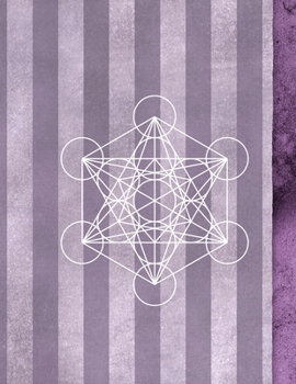 Metatron’s Cube Dreamy Lavender  8.5 x 11 150 Pages College Ruled Journal Notebook