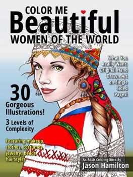 Paperback Color Me Beautiful, Women of the World: Adult Coloring Book