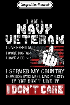 Composition Notebook: Navy Veteran I Wore Dog Tags I Love Freedom  Journal/Notebook Blank Lined Ruled 6x9 100 Pages
