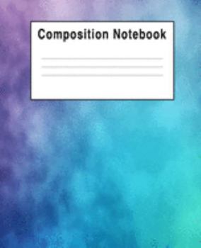 Paperback Composition Notebook: Purple Blue Green Fantasy Art Book