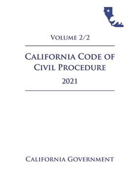 Paperback California Code of Civil Procedure [CCP] 2021 Volume 2/2 Book