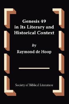Paperback Genesis 49 in Its Literary and Historical Context Book