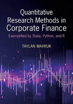 Paperback Quantitative Research Methods in Corporate Finance Book