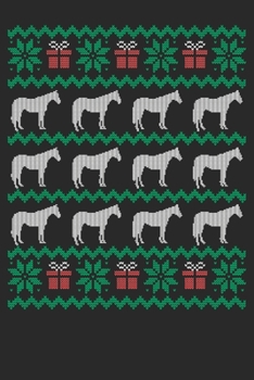 Paperback Gift Notebook: Christmas Horse 6x9 Dot Grid 120 Pages Book