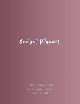 Budget Planner Expense Tracker Notebook. Monthly Finance Planner, Undated, Large