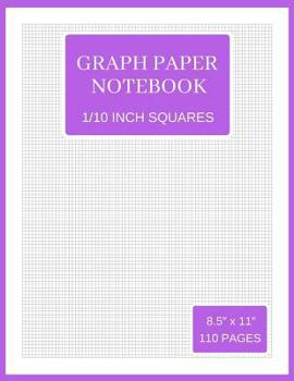 Graph Paper Notebook: 10 Squares Per Inch (Large, 110 Pages, Lilac Purple and White Soft Cover)