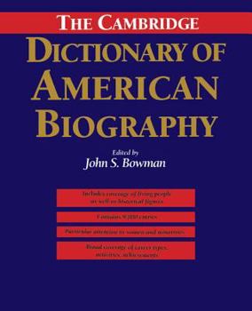 Hardcover The Cambridge Dictionary of American Biography Book