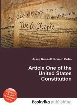 Paperback Article One of the United States Constitution Book
