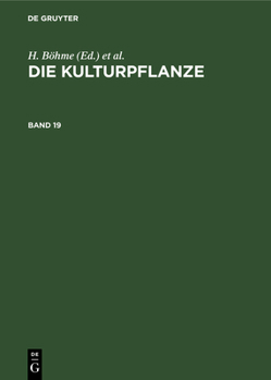 Hardcover Die Kulturpflanze. Band 19 [German] Book