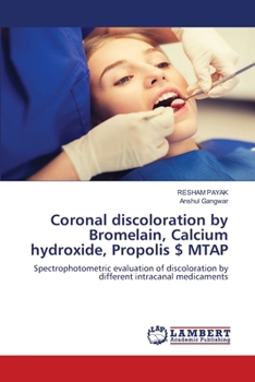 Coronal discoloration by Bromelain, Calcium hydroxide, Propolis $ MTAP