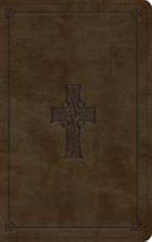 Imitation Leather ESV Large Print Personal Size Bible (Trutone, Olive, Celtic Cross Design) [Large Print] Book