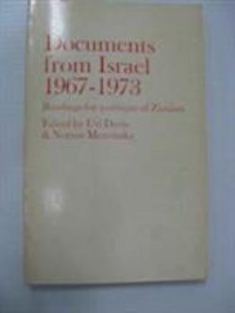 Paperback Documents from Israel: Readings for a Critique of Zionism Book