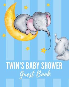 Twins Baby Shower Guest Book: funny mad lib style fill in game guest book comes with funny fill in style pages that will bring funny laughs when read out loud to the group! Makes a great funny baby sh