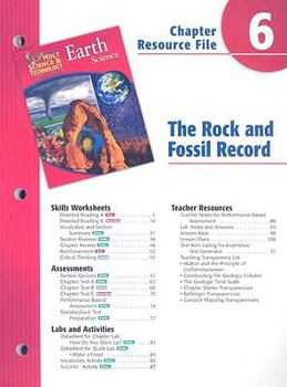 Paperback Holt Science & Technology Earth Science Chapter 6 Resource File: The Rock and Fossil Record Book