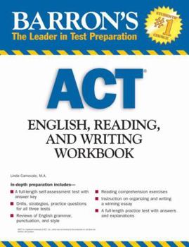 Paperback Barron's ACT English, Reading, and Writing Workbook Book