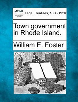 Paperback Town Government in Rhode Island. Book