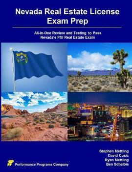 Paperback Nevada Real Estate License Exam Prep: All-In-One Review and Testing to Pass Nevada's Psi Real Estate Exam Book