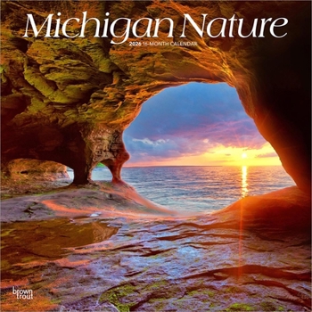 Michigan Nature 2026 12 X 24 Inch (Hanging) Monthly Square Wall Calendar Plastic-Free