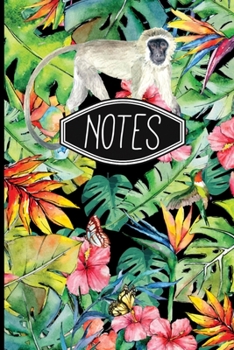 Paperback Notes: Tropical Monkey Notebook 6" X 9" 120 Lined Pages Book