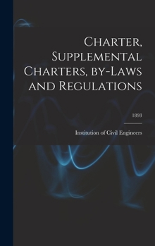 Hardcover Charter, Supplemental Charters, By-laws and Regulations; 1893 Book