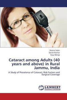 Paperback Cataract among Adults (40 years and above) in Rural Jammu, India Book