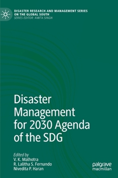 Hardcover Disaster Management for 2030 Agenda of the Sdg Book