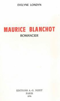 Paperback Maurice Blanchot Romancier [French] Book