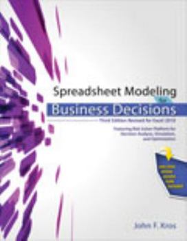 Paperback Spreadsheet Modeling for Business Decisions Book