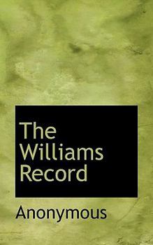 Hardcover The Williams Record Book