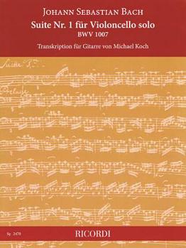 Paperback Suite No. 1 for Cello Solo, Bwv 1007: Transcription for Guitar Book