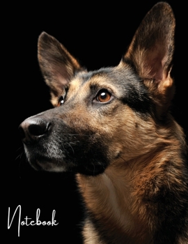Paperback Notebook: Unlined - Unruled - Plain Notebook - 130 Pages - Large Format 8.5 x 11 in - Workbook - Composition - German Shepherd C Book