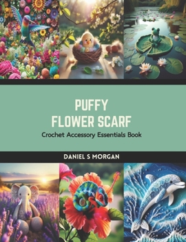 Paperback Puffy Flower Scarf: Crochet Accessory Essentials Book