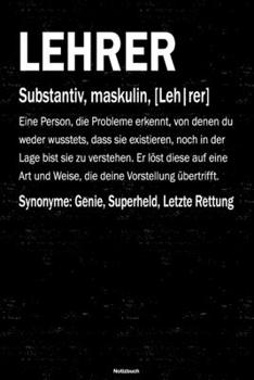 Paperback Lehrer Notizbuch: Lehrer Journal DIN A5 liniert 120 Seiten Geschenk [German] Book