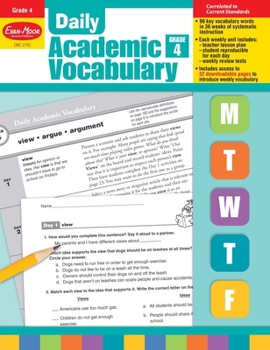 Paperback Daily Academic Vocabulary, Grade 4 Teacher Edition Book